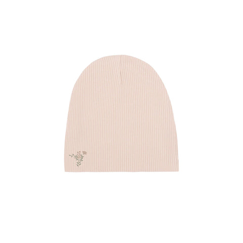 Ely's & Co Blush Embroidered Ginkgo Beanie