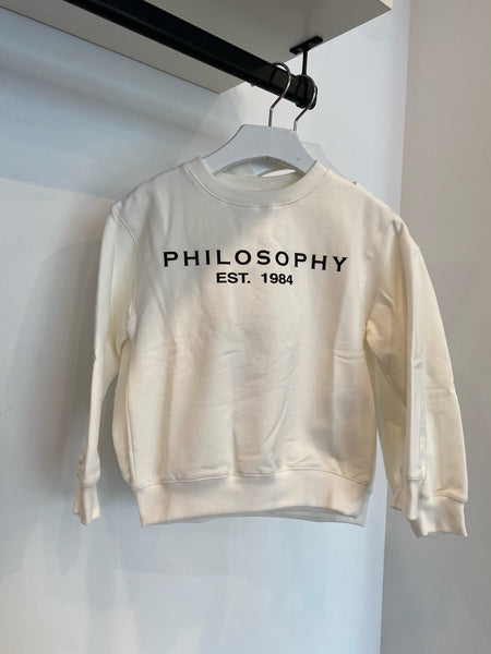 Philosophy Cream Logo Print Sweatshirt