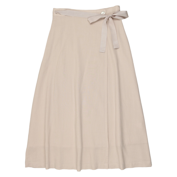 Coco Blanc Oat Linen Wrap Skirt
