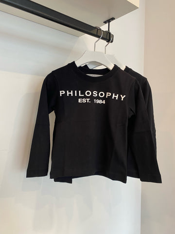 Philosophy Black Logo Print T-shirt