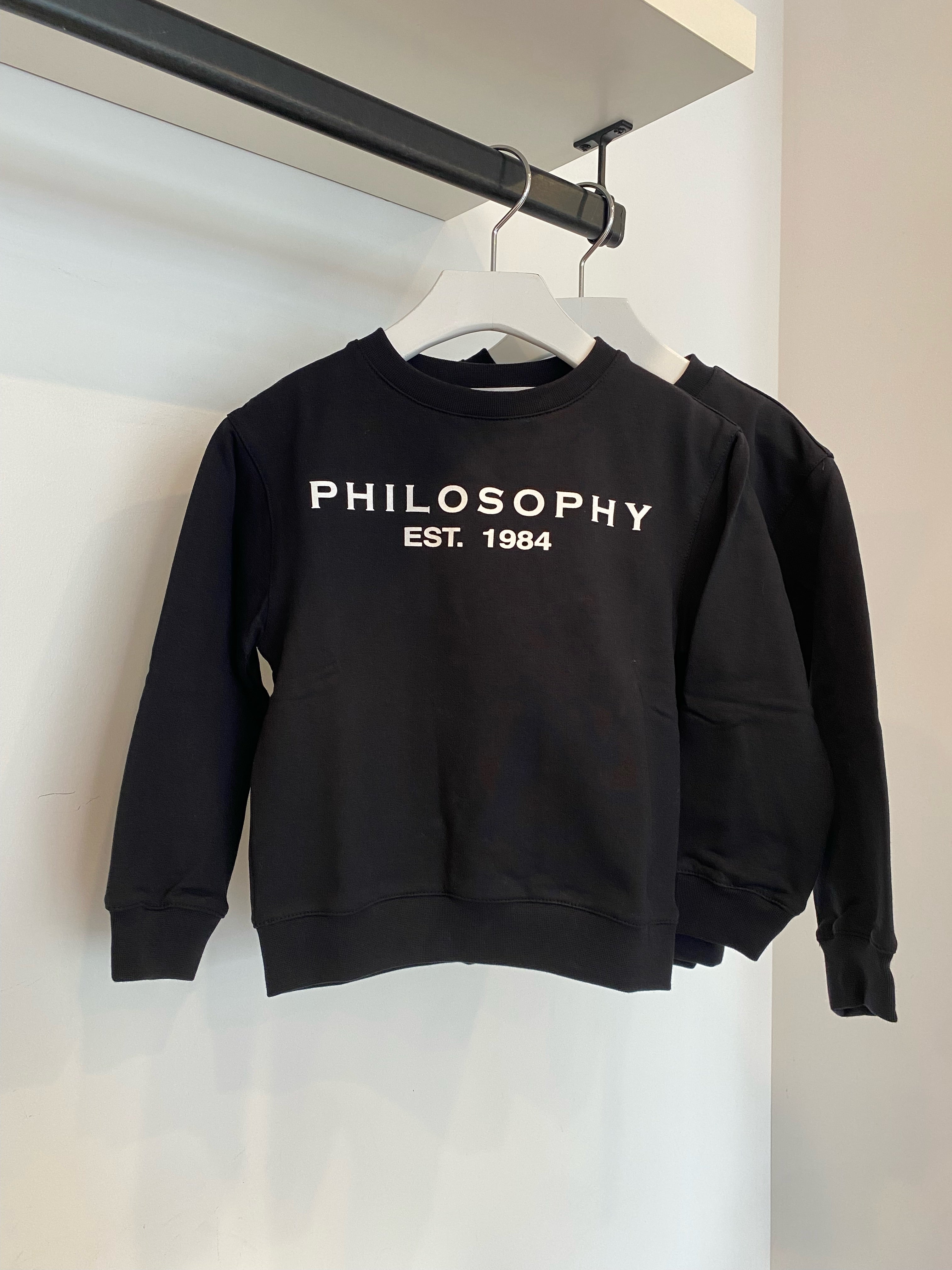 Philosophy Black Logo Print Sweatshirt – Panda and Cub