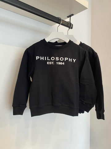 Philosophy Black Logo Print Sweatshirt