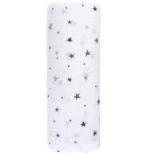 Ely's & Co Silver Grey Stars Swaddle