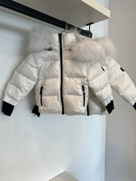 Scotch Bonnet White Baby Puffer Coat