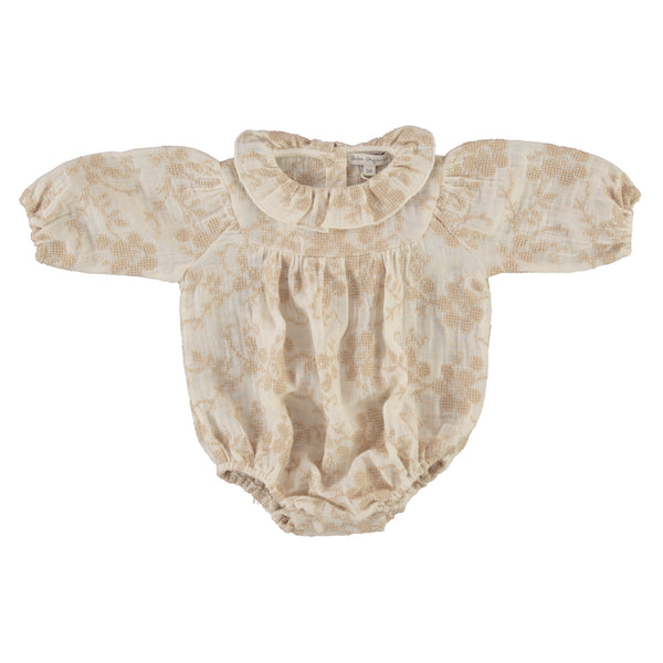 Bebe Organic Natural Embroidery Isabella Romper