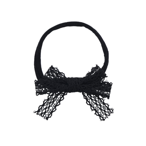 Halo Luxe Black Ivy Scalloped Lace Baby Headband