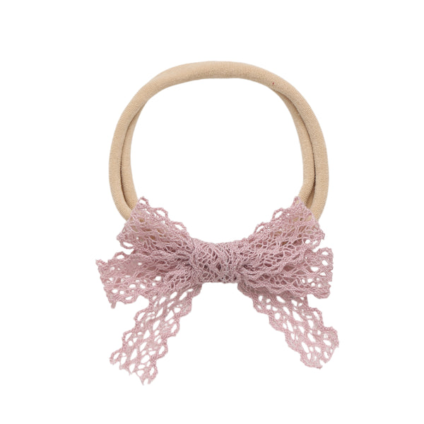 Halo Luxe Mauve Ivy Scalloped Lace Baby Headband