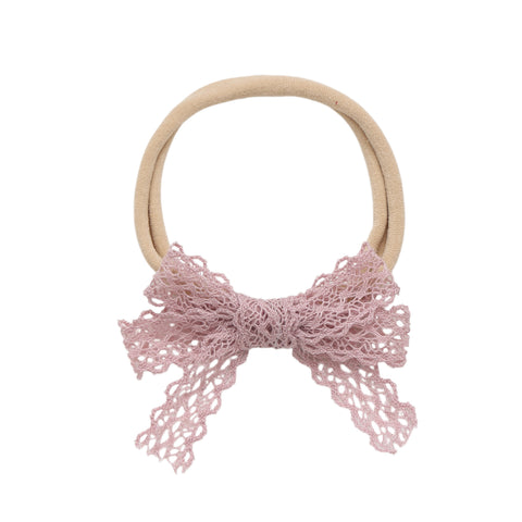 Halo Luxe Mauve Ivy Scalloped Lace Baby Headband