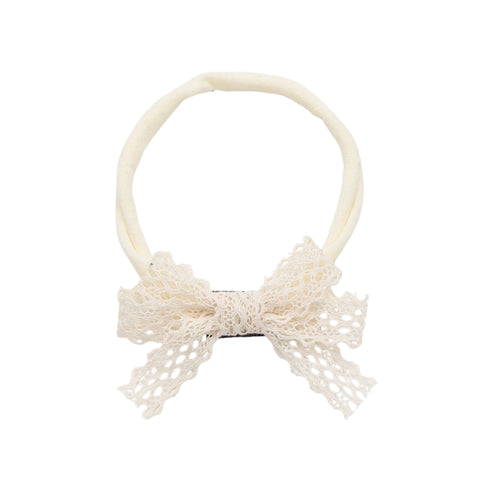 Halo Luxe Ivory Ivy Scalloped Lace Baby Headband