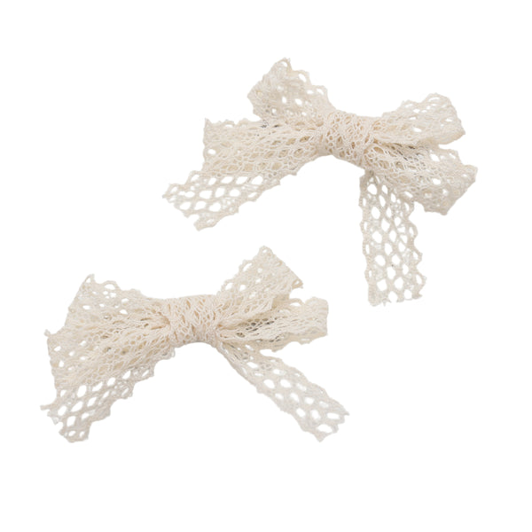 Halo Luxe Ivory Ivy Scalloped Lace Double Clip Set