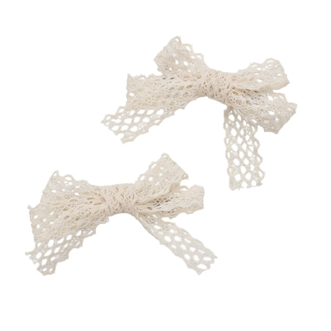 Halo Luxe Ivory Ivy Scalloped Lace Double Clip Set