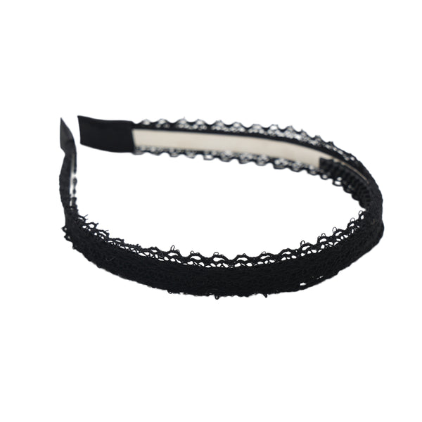 Halo Luxe Navy Ivy Scalloped Lace Headband