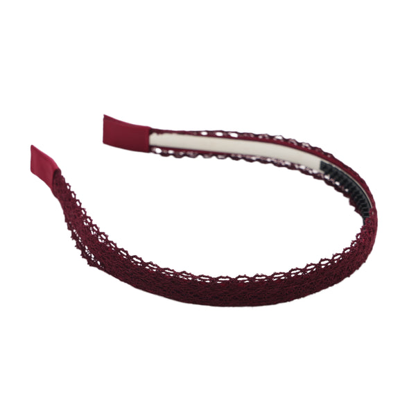 Halo Luxe Wine Ivy Scalloped Lace Headband