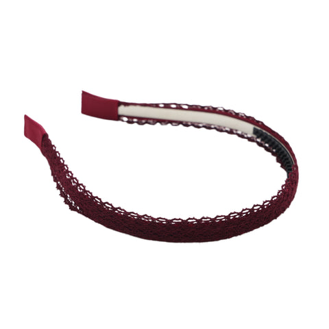 Halo Luxe Wine Ivy Scalloped Lace Headband