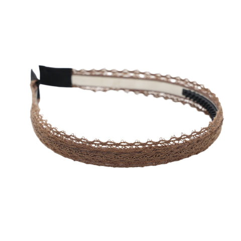 Halo Luxe Mocha Ivy Scalloped Lace Headband