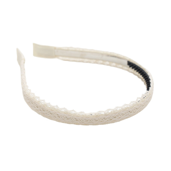 Halo Luxe Ivory Ivy Scalloped Lace Headband