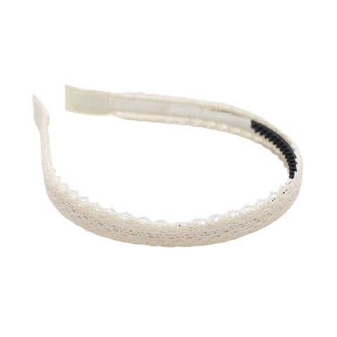Halo Luxe Ivory Ivy Scalloped Lace Headband