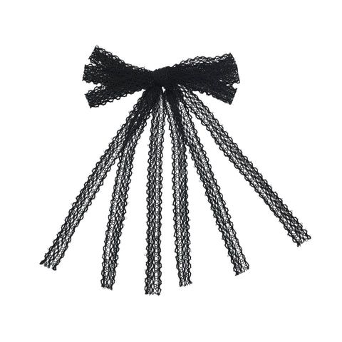 Halo Luxe Black Ivy Scalloped Lace Longtail Clip