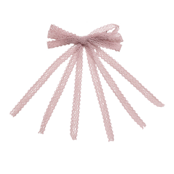 Halo Luxe Mauve Ivy Scalloped Lace Longtail Clip