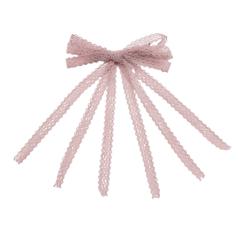 Halo Luxe Mauve Ivy Scalloped Lace Longtail Clip