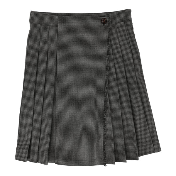 Lil Legs Analogie Grey Houndstooth Skirt