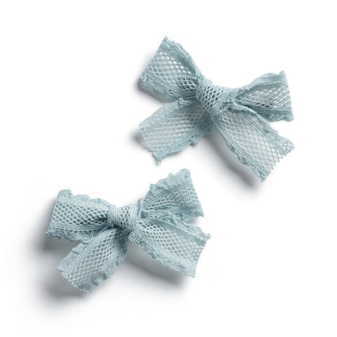 Halo Luxe Powder Blue Mae Lattice Lace Double Clip Set