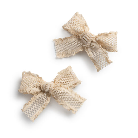 Halo Luxe Sand Mae Lattice Lace Double Clip Set