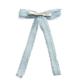 Halo Luxe Powder Blue Mae Lattice Lace Long Tail Clip