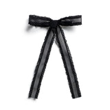 Halo Luxe Black Lattice Lace Long Tail Clip