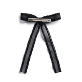 Halo Luxe Black Lattice Lace Long Tail Clip