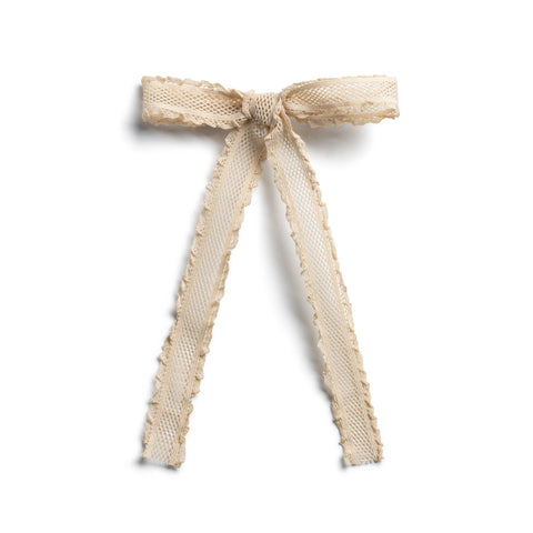 Halo Luxe Sand Mae Lattice Lace Long Tail Clip
