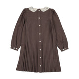 Lil Legs Analogie Misty Oat Heather Pleated Dress