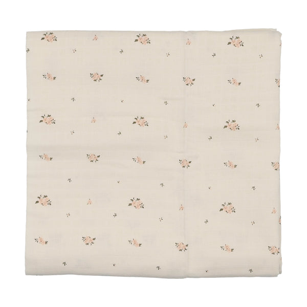 Lilette Cream/Pink Muslin Swaddle MSS-CREP