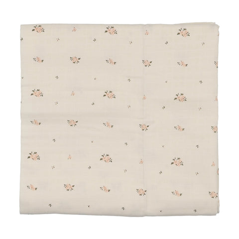 Lilette Cream/Pink Muslin Swaddle MSS-CREP