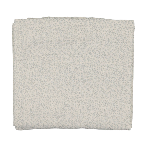 Lilette Cream/Blue Leaf Trail Muslin Swaddle LTMSW-CREB