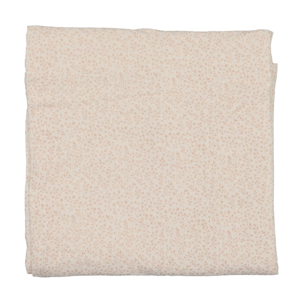 Lilette Cream/Pink Leaf Trail Muslin Swaddle LTMSW-CREP
