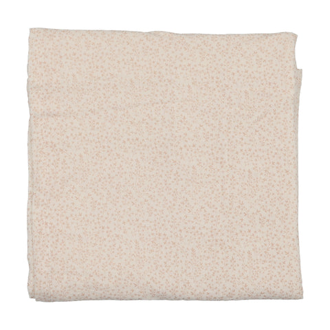 Lilette Cream/Pink Leaf Trail Muslin Swaddle LTMSW-CREP