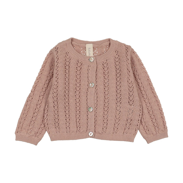 Lilette Dusty Pink Crochet Knit Shrug CKS-DPNK
