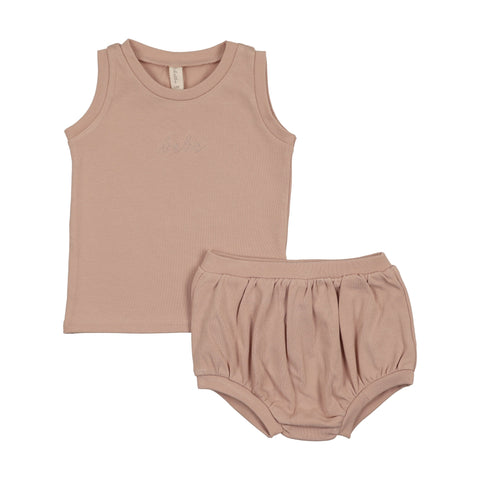 Lilette Dusty Pink Bebe Tank Top Set THTS-DPNK