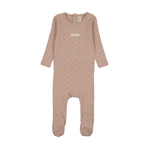 Lilette Dusty Pink Floret Print Footie FPF-DPNK