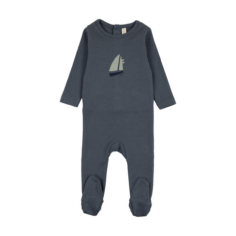 Lilette Off Navy Nautical Graphic Footie NGF-OFN