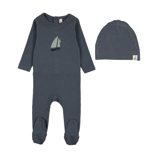 Lilette Off Navy Nautical Graphic Footie Set NGFS-OFN
