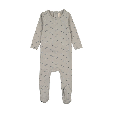 Lilette Pale Blue Paper Boat Footie PBF-PBL