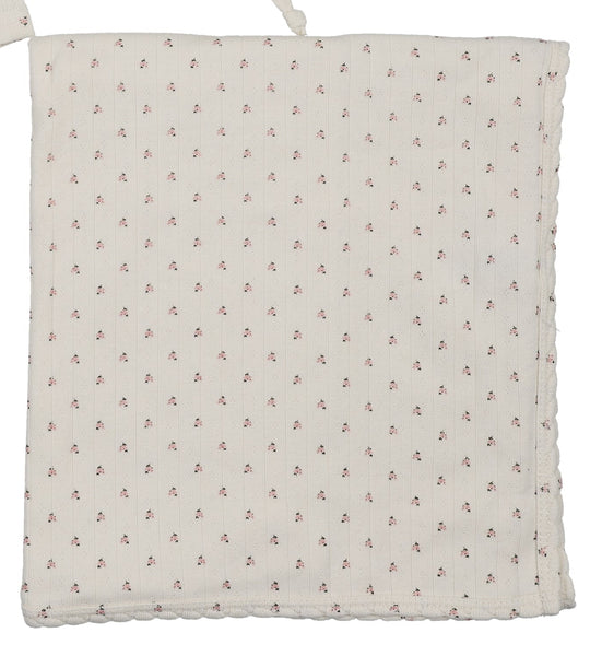 Lilette Cream/Pink Floret Print Blanket FPFST-CREP