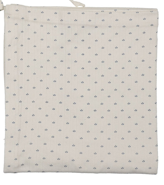 Lilette Cream/Blue Floret Print Blanket FPFST-CREB