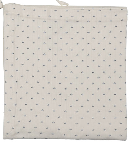 Lilette Cream/Blue Floret Print Blanket FPFST-CREB