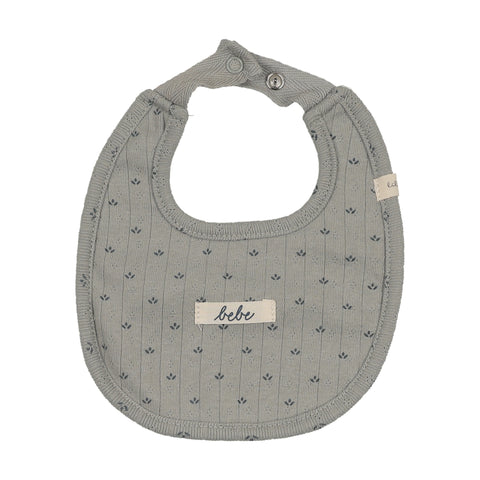 Lilette Light Blue Floret Print Bib FPB-LIB