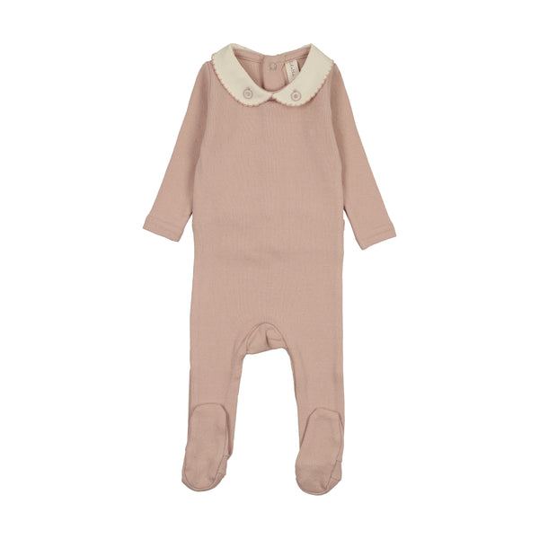 Lilette Dusty Pink Sweetheart Collar Footie SCF-DPNK