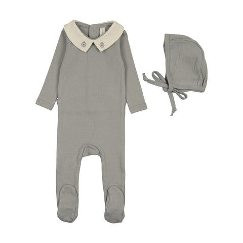 Lilette Light Blue Sweetheart Collar Footie Set SCFS-LIB