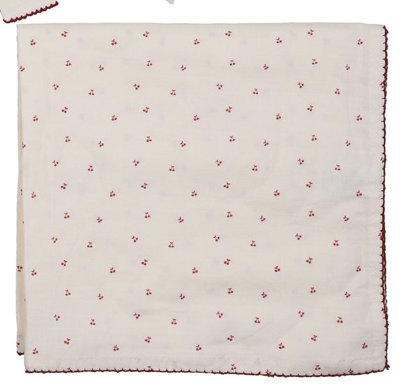 Lilette Cream/Pink Cherry Scallop Blanket CSLS-CREP